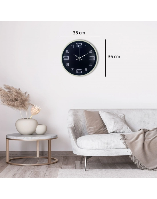 Krem Standart 36 Cm Duvar Saati