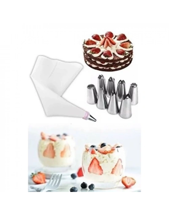 Krema Sıkma Seti 10 Parça