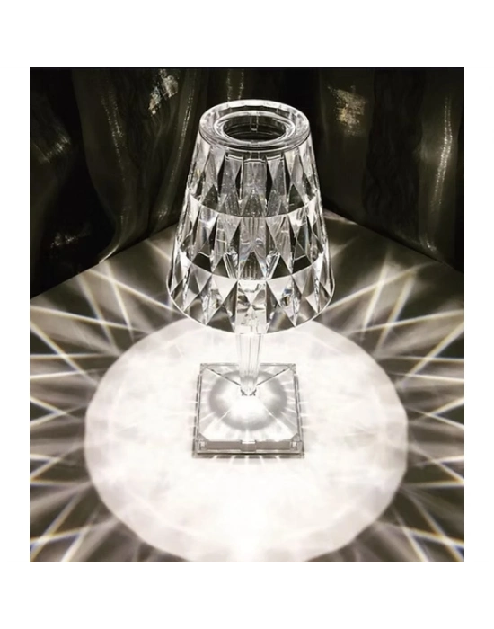 Kristal Abajur LED Kumandalı Ve Dokunmatik Masa Lambası