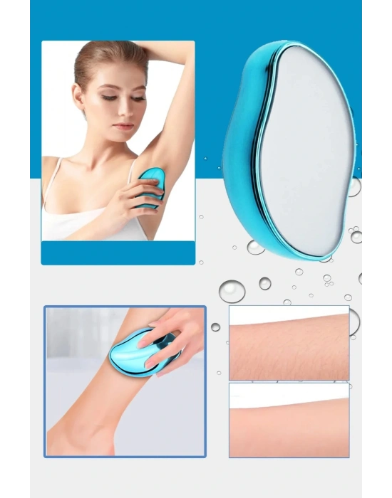 Kristal Epilatör Acısız Manuel Tüy Dökücü Epilatör Tüy Silgisi Epilasyon Aleti Kol Bacak Koltuk Altı