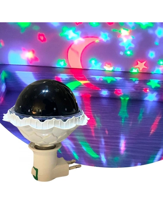 ®  Kristal Gökyüzü Modlu Yıldızlı Hareketli 360 Derece Dönen Kristal Led Ampül