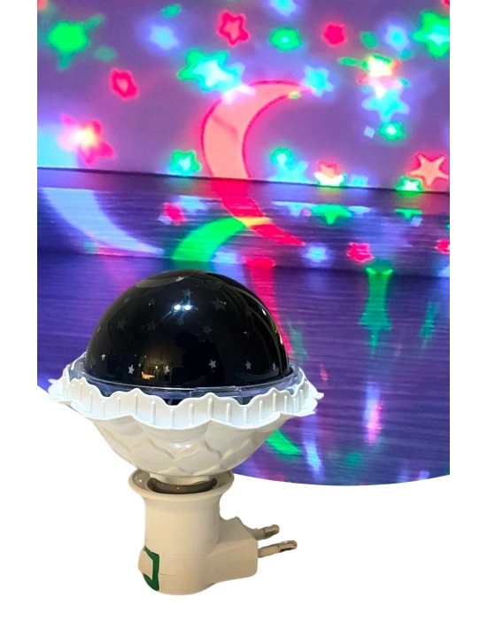 ®  Kristal Gökyüzü Modlu Yıldızlı Hareketli 360 Derece Dönen Kristal Led Ampül