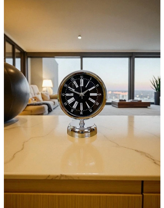 Krom Asalet 25 x 20 cm  Zarif Masa Saati