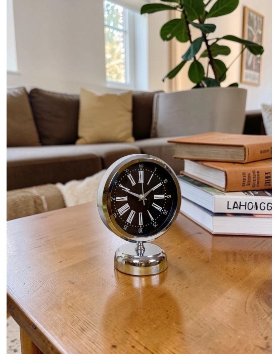 Krom Asalet 25 x 20 cm  Zarif Masa Saati