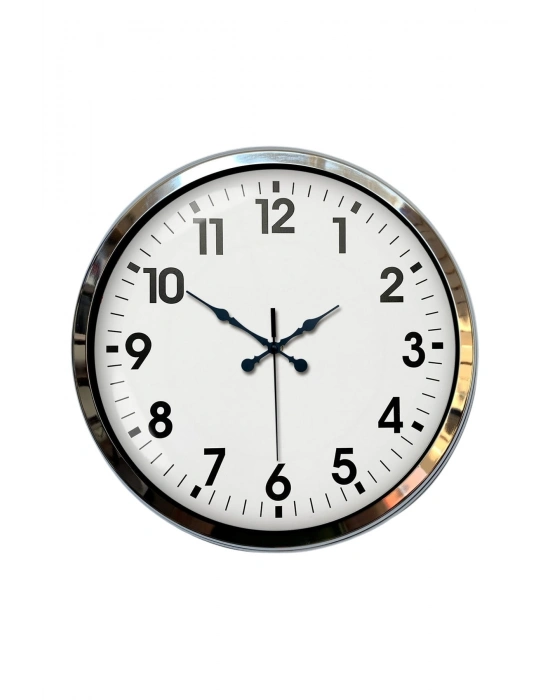 ® Krom Elegance 40 Cm Metal Standart Duvar Saati