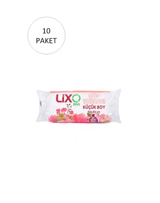 Küçük Boy Çöp Torbası 40 x 50 cm 30 Lu Rulo x 10 Paket = 300 Adet (Şeffaf)