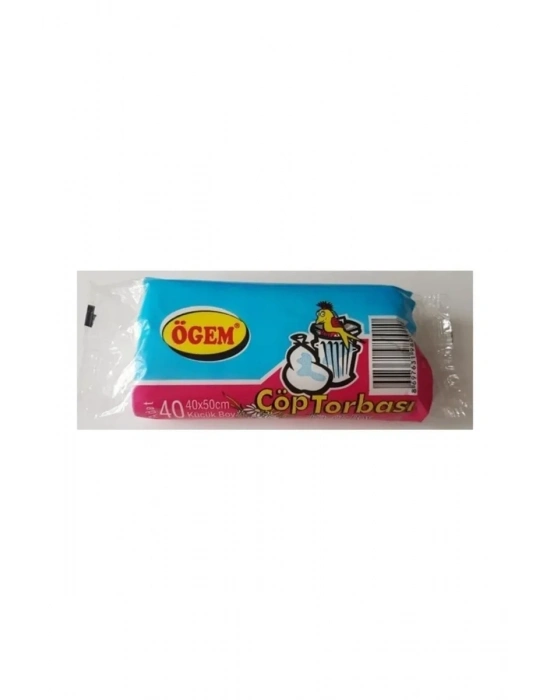 Küçük Boy Çöp Torbası 40 x 50 cm 40 Lı Rulo x 1 Paket = 40 Adet (Şeffaf)