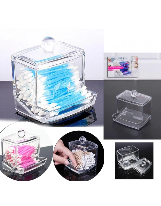 Kulak Çubuğu Ve Makyaj Pamuğu Organizeri Set