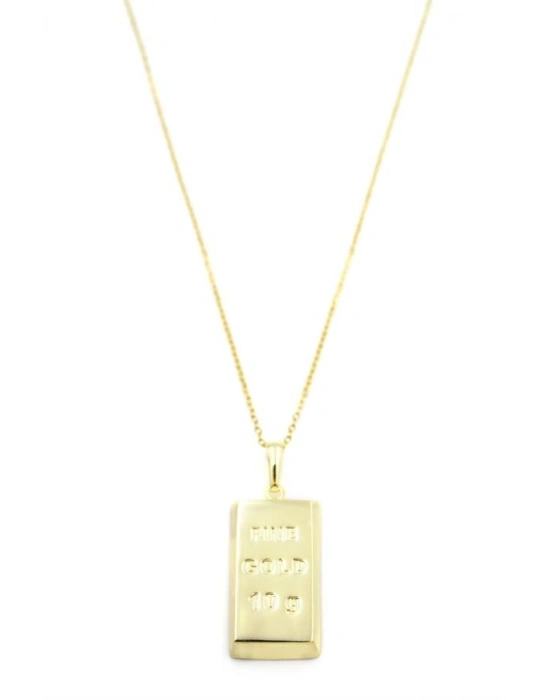 Külçe Altın Kolye - Büyük Boy - Altın