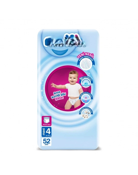 Külot Bez Fırsat Paketi 4 Beden 7-14 Kg 52 Adet