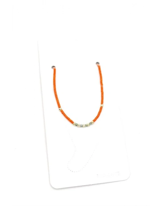 Kum Boncuk Halhal - Turuncu