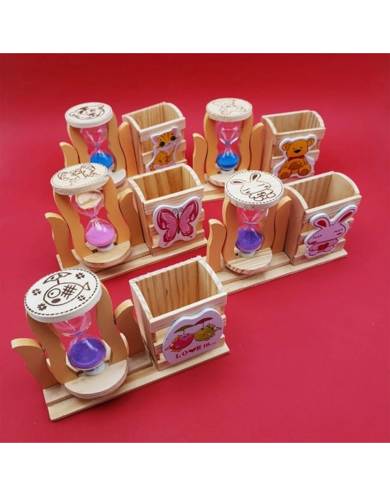 Kum Saati Kalemlik Kutulu