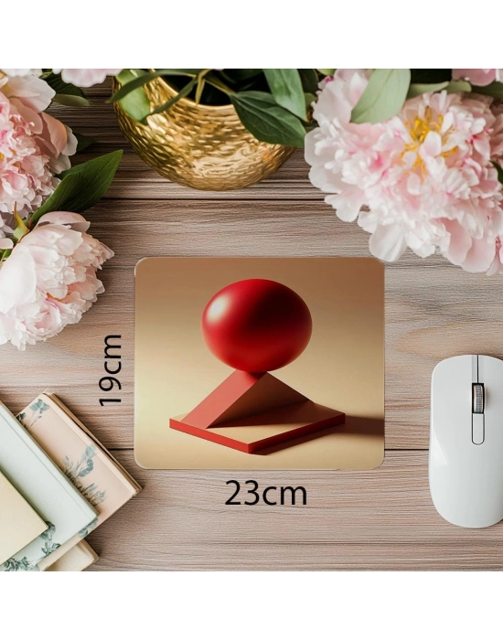 Kum Zeminli Sade Şekilli Mouse Pad - 19x23 cm 2 mm Dikdörtgen İthal Baskılı Mouse Pad