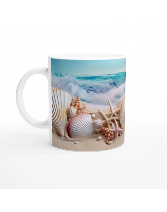 Kumlar Üzerinde Deniz Hazineleri Kupa Bardak