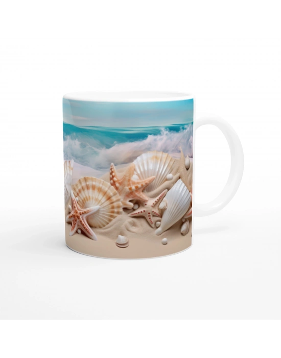 Kumlar Üzerinde Deniz Hazineleri Kupa Bardak