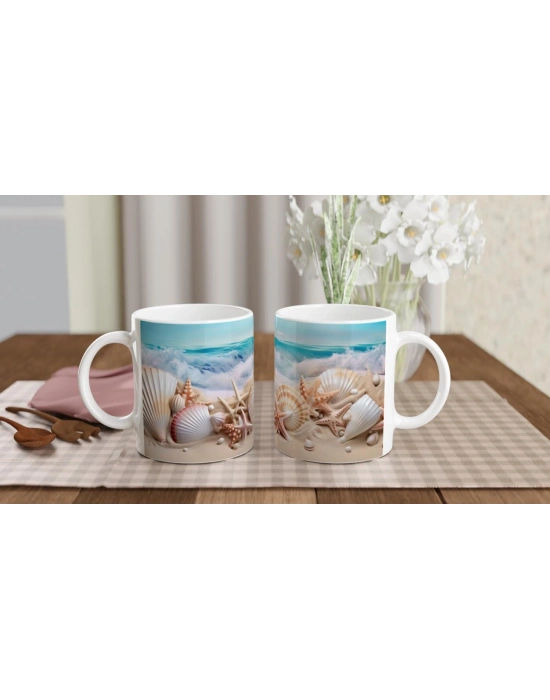 Kumlar Üzerinde Deniz Hazineleri Kupa Bardak