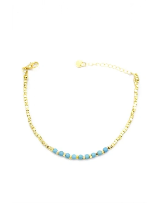 Küp Boncuk Bileklik - Altın