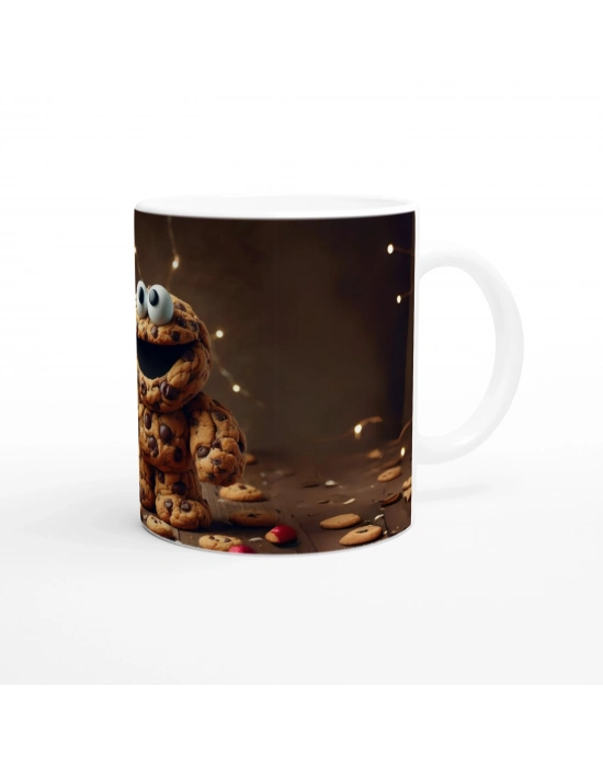 Kurabiye Canavarı Yılbaşı Partisi Temalı Çocuklara Özel Baskılı Kupa Bardak