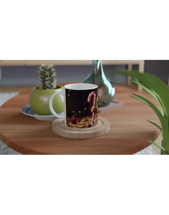 Kurabiye Canavarı Yılbaşı Partisi Temalı Çocuklara Özel Baskılı Kupa Bardak