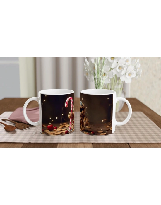 Kurabiye Canavarı Yılbaşı Partisi Temalı Çocuklara Özel Baskılı Kupa Bardak