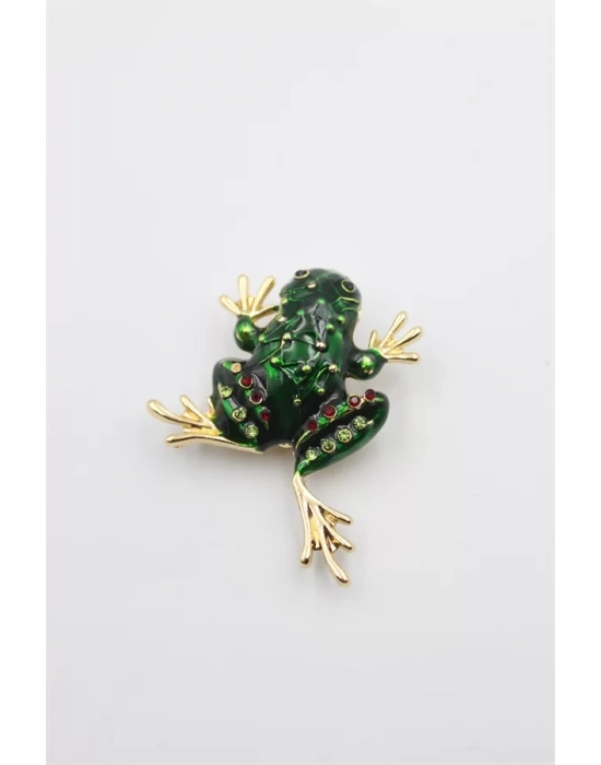 Kurbağa Broş - Yeşil