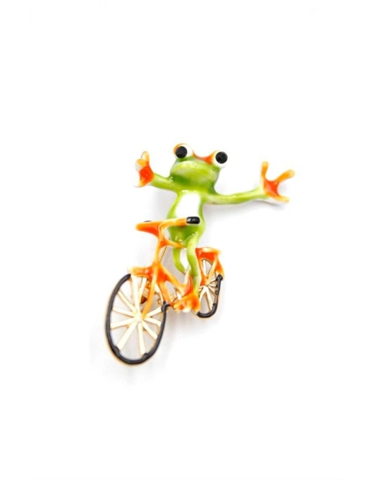 Kurbağa Broş - Yeşil