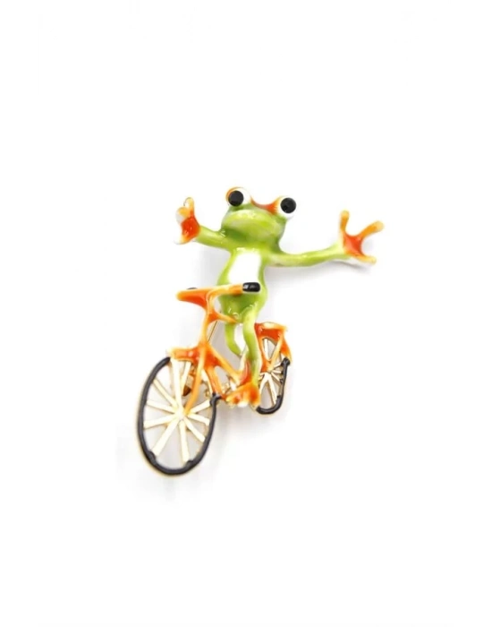 Kurbağa Broş - Yeşil