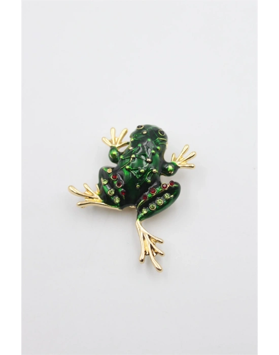 Kurbağa Broş - Yeşil