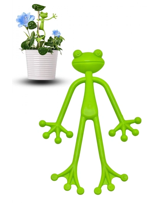 ®  Kurbağa Şeklinde Bitki Sabitleyici – Bahçe ve İç Mekan Bitkileri İçin Dal ve Gövde Destek Aparatı, Çok Amaçlı Bitki Tutucu Klips