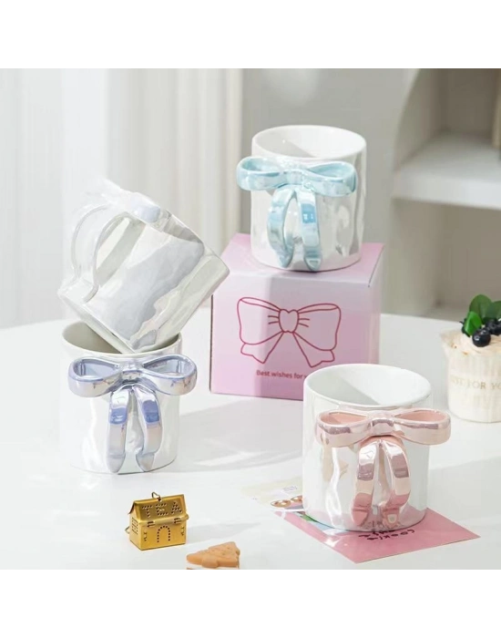 Kurdale Motifli Seramik Kupa Bardak