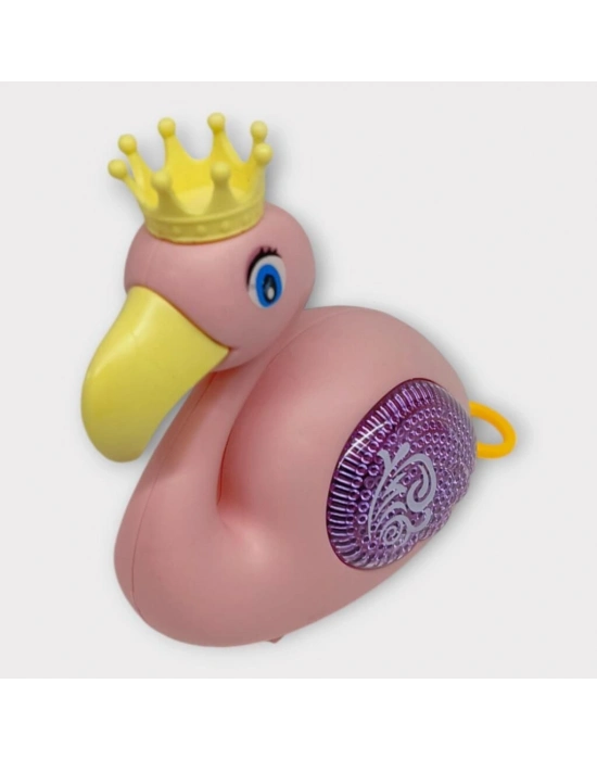 Kurmalı Işıklı Sevimli Flamingo - Pembe