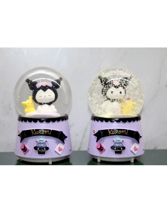 Kuromi Işıklı Müzikli Kar Küresi Orta Boy Alk3044