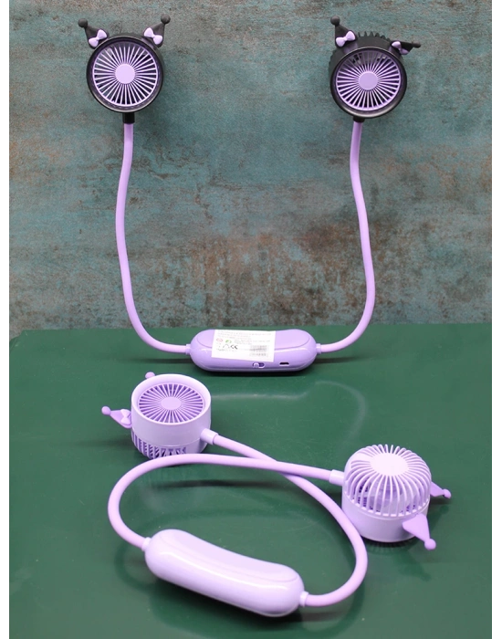 Kuromi Şarjlı Boyun Fanı Vantilatör 2 Kademeli Model 1