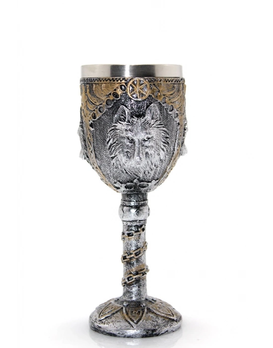 Kurt Büstü Tasarımlı Paslanmaz Çelik Kadeh Bardak