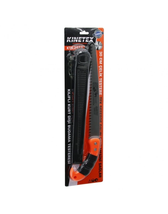 Kurt Dişi 300mm Çelik Budama Testeresi Kılıflı Saplı 30cm Saplı 43cm