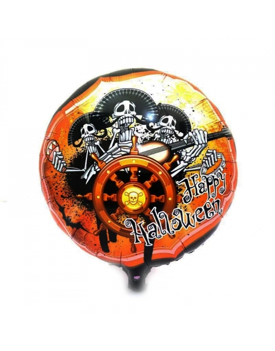 Kuru Kafalı Korsanlar Halloween Şekilli Folyo Balon 45 Cm