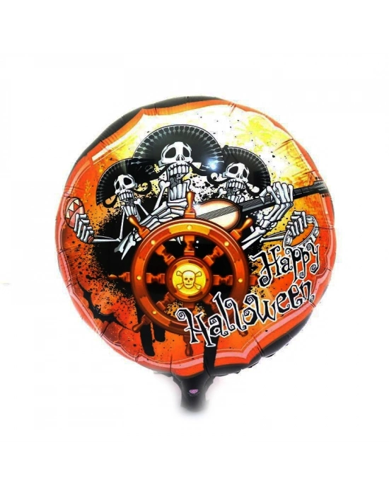Kuru Kafalı Korsanlar Halloween Şekilli Folyo Balon 45 cm