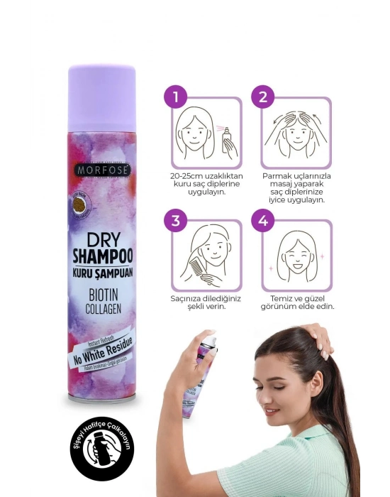 Kuru Şampuan Biotin Collagen 200 ML - Ekstra Hacim - mrfs