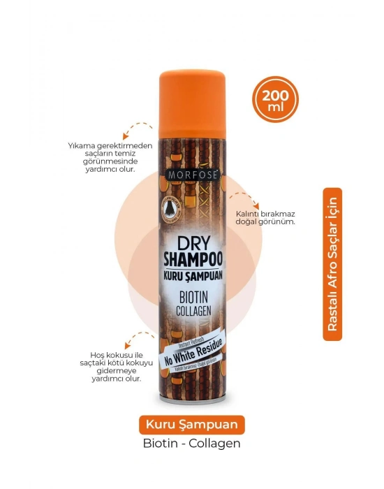 Kuru Şampuan Biotin Collagen 200 ML - Rastalı Saçlar - mrfs