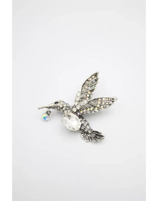 Kuş Broş - Gümüş