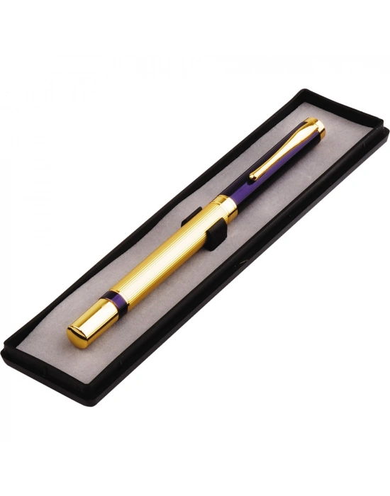 Kutulu Lacivert Gold Tasarım Roller Kalem