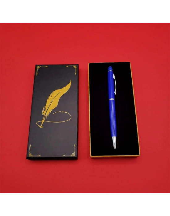 Kutulu Mavi Touchpen Tükenmez Kalem