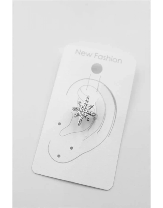 Kutup Yıldızı Kıkırdak Küpe - Gümüş