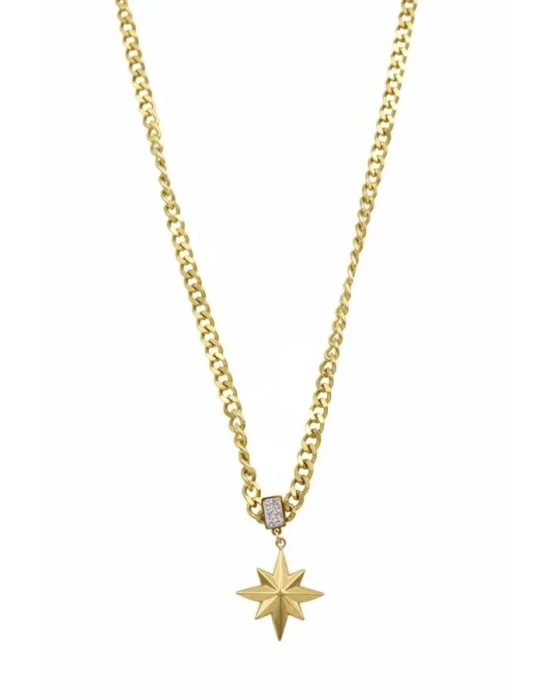 Kutup Yıldızı Zincir Kolye - Altın