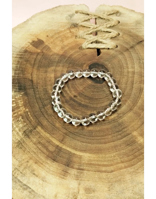 Kuvars Doğal Taş Bileklik Kutulu