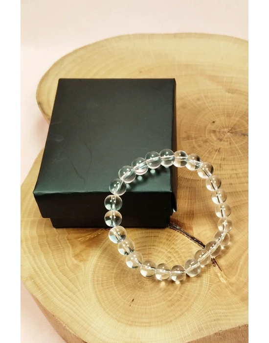 Kuvars Doğal Taş Bileklik Kutulu