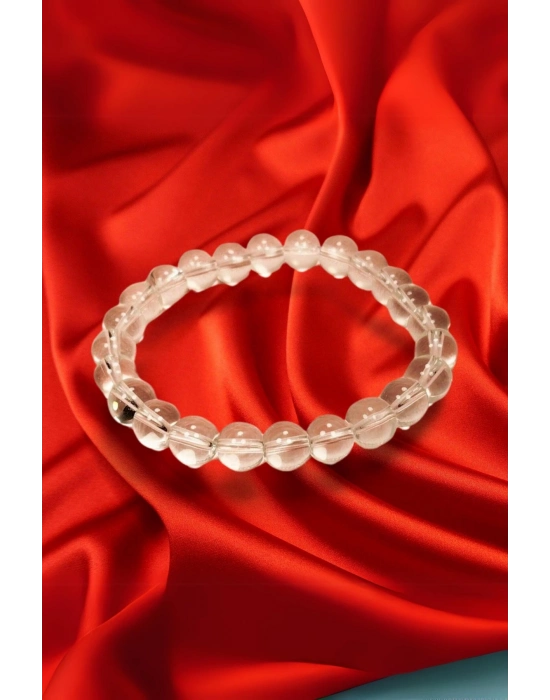 Kuvars Doğal Taş Bileklik Kutulu