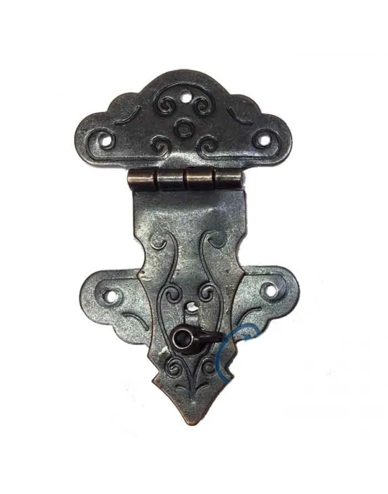 Kuyruklu Kilit, Sandık, Kutu Askısı - 36x60mm, Oksit, 1 Adet