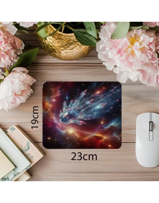 Kuyruklu Yıldız İzli Kozmik Mousepad - 19x23 cm 2 mm Dikdörtgen İthal Baskılı Mouse Pad