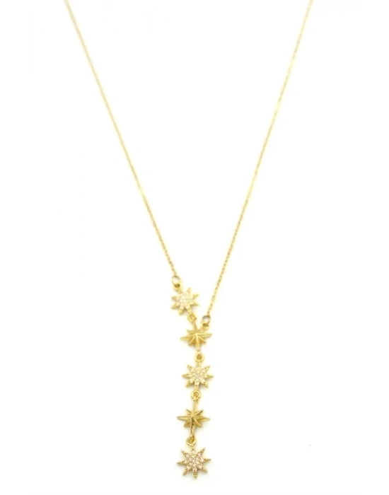 Kuzey Yıldızı Y Kolye - Altın